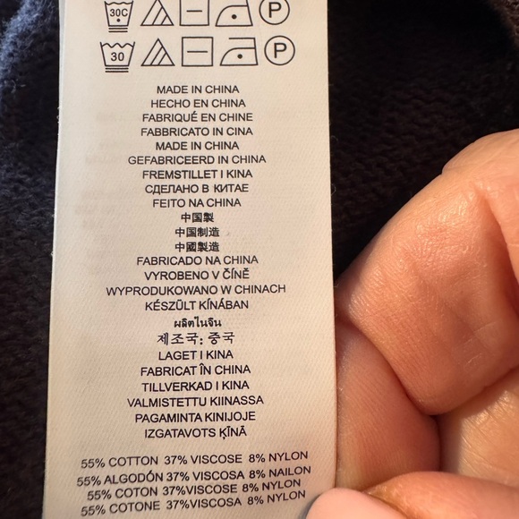 Michael Kors Dark Brown Oversized Women's Sweater featuring gold toned zippers - Picture 9 of 11